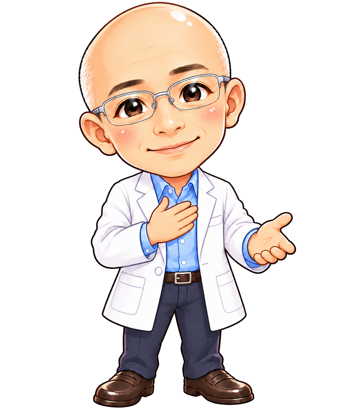 理学療法士・有本くにひろ（アリ先生）の2頭身キャラクター